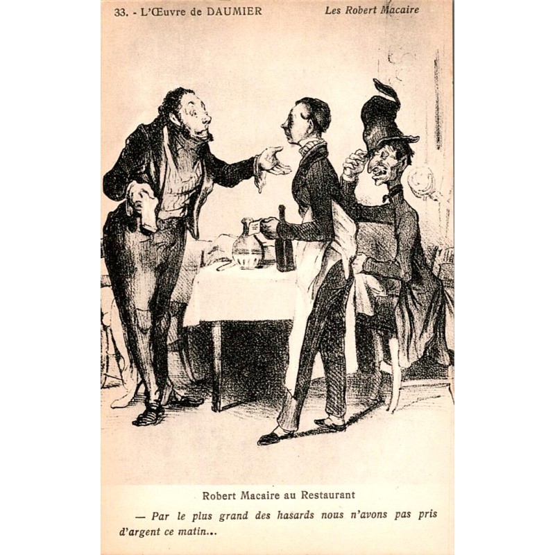 L'OEUVRE DE DAUMIER - NUMERO 33 - LES ROBERT MACAIRE AU RESTAURANT