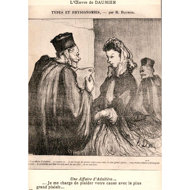 DAS WERK VON DAUMIER - NUMMER 40 - EIN FMARKT DES EHEBRUCHS - TYPEN UND PHYSIOGNOMIEN