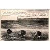 DAUMIER'S WORK - NUMBER 6598 - THE BATHERS - THE VAIN IDEA OF WANTING TO FIGHT WITH SPEED WITH THE RAILWAY