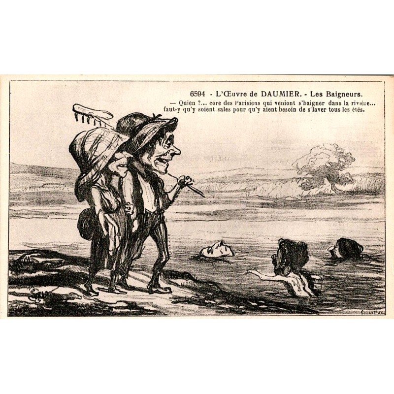 L'OEUVRE DE DAUMIER - NUMERO 6594 - LES BAIGNEURS