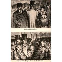 DAUMIER'S WORK - NUMBER 44 - SKETCHES IN PARIS - BOULEVARD DES ITALIENS - BOULEVARD DU TEMPLE - THE EXIT FROM THE THEATRES