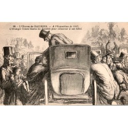 L'OEUVRE DE DAUMIER - NUMERO 69 - A L'EXPOSITION DE 1867 - L'ETRANGER TROUVE TOUTES LES FACILITES POUR RETOURNER A SON HOTEL