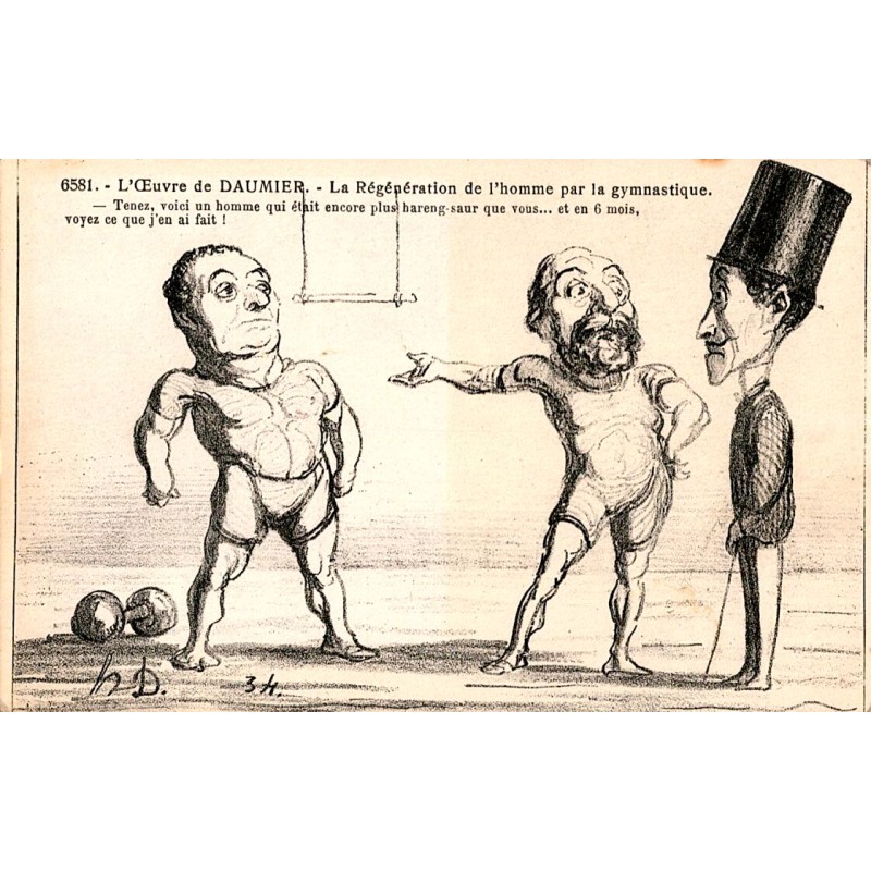 DAUMIER'S WORK - NUMBER 6581 - THE REGENERATION OF MAN THROUGH GYMNASTICS