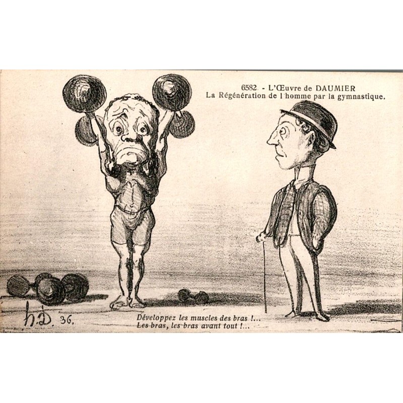 THE WORK OF DAUMIER - NUMBER 6582 - THE REGENERATION OF MAN THROUGH GYMNASTICS