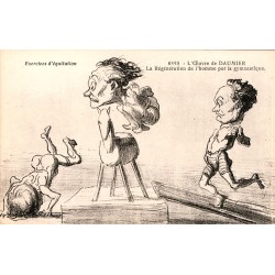 DAUMIER'S WORK - NUMBER 6585 - THE REGENERATION OF MAN THROUGH GYMNASTICS - RIDING EXERCISES