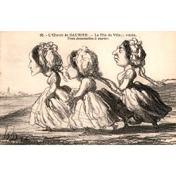 L'OEUVRE DE DAUMIER - NUMERO 62 - LA FETE DU VILLAGE VOISIN - TROIS DEMOISELLES A MARIER