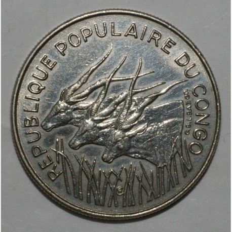 KONGO - KM2 - 100 FRANCS 1975 - Riesiger Elan