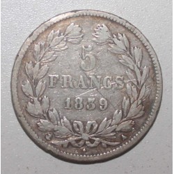 FRANCE - KM 749 - 5 FRANCS 1839 A - Paris - TYPE LOUIS PHILIPPE 1