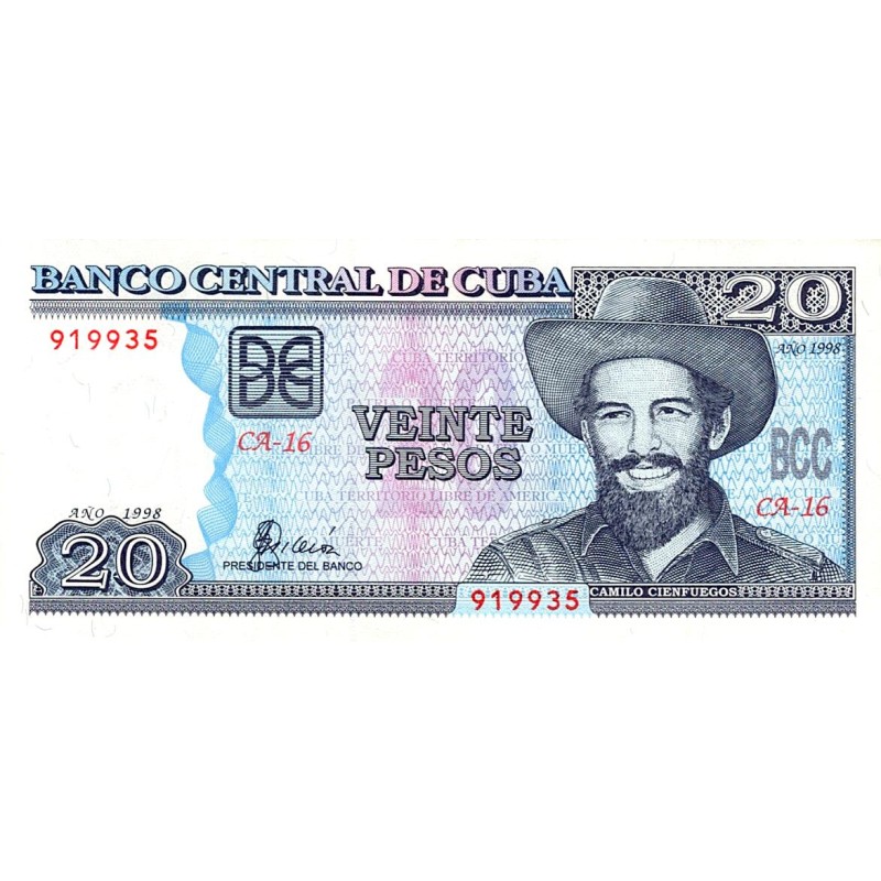 CUBA - PICK 118 a - 20 PESOS  - 1998