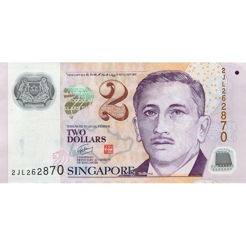 SINGAPOUR - PICK 46 a - 2 DOLLARS - 2005 - POLYMERE