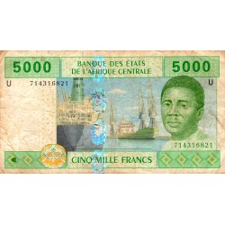 STATES OF CENTRAL AFRICA - CAMEROON - PICK 209 u - 5000 FRANCS 2002