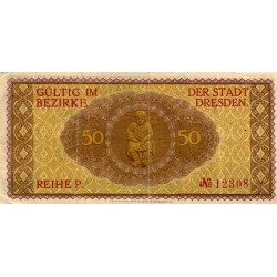 ALLEMAGNE - DRESDEN-STADT - 50 PFENNIG - MARS 1917