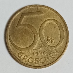 AUSTRIA - KM 2885 - 50 GROSCHEN 1980