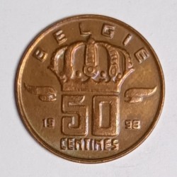 BELGIEN – KM 145 – 50 CENTIMES 1998 – KLEINER TYP