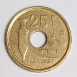 SPAIN - KM 983 - 25 PESETAS 1997 - MELILLA