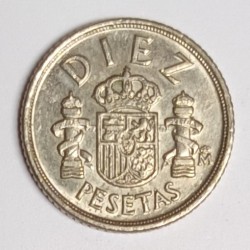 ESPAGNE - KM 827 - 10 PESETAS 1983 - MODELE DIEZ - JUAN CARLOS I