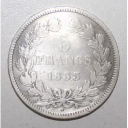 FRANKREICH - KM 749 - 5 FRANCS 1833 A - Paris - TYP LOUIS PHILIPPE 1