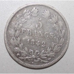 FRANCE - KM 749 - 5 FRANCS 1842 W - Lille - TYPE LOUIS PHILIPPE 1