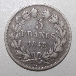 FRANCE - KM 749 - 5 FRANCS 1843 W - Lille - TYPE LOUIS PHILIPPE 1er