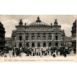 75000 - PARIS - OPERA AND METRO STATION