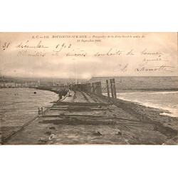 62200 - BOULOGNE-SUR-MER - PERSPECTIVE OF THE WEST JETTY ON THE MORNING OF SEPTEMBER 11, 1903