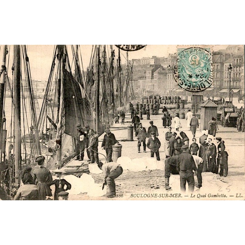 62200 - BOULOGNE-SUR-MER - LE QUAI GAMBETTA (1906)