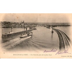 62200 - BOULOGNE-SUR-MER - VUE GENERALE PRISE DE LA JETEE OUEST (1903)