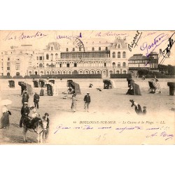 62200 - BOULOGNE-SUR-MER - THE CASINO AND THE BEACH (1905)