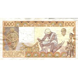 WEST AFRICAN STATES - SENEGAL - PICK 707 K.g  - 1.000 FRANCS 1986 - SIGN 20 - B C E A O