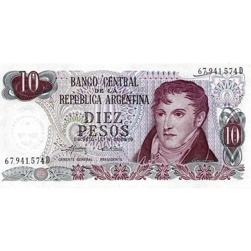 ARGENTINA - PICK 294 - 5 PESOS - 1974 - XF