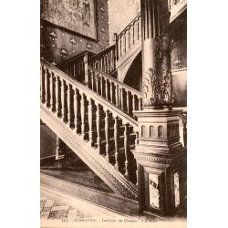 35270 - COMBOURG - INTERIEUR DU CHÂTEAU - L'ESCALIER