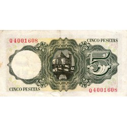 SPAIN - PICK 140a - 5 PESETAS - 16/08/1951