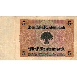 DEUTSCHLAND - PICK 169 - 5 RENTENMARK - 02/06/1926