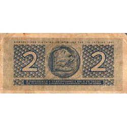 GREECE - PICK 318 - 2 DRACHMES - 18/06/1941