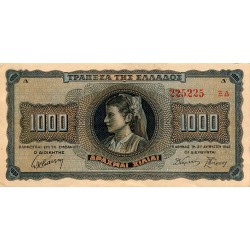 GRECE - PICK 118 a - 1 000 DRACHMES - 21/08/1942