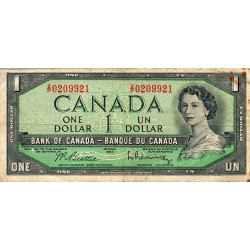 CANADA - PICK 75 b - 1 DOLLAR 1954 (1961-72)