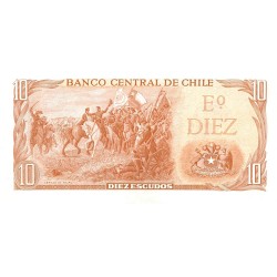 CHILE – PICK 143 – 10 ESCUDOS – UNDATE (1967-76)