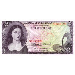 COLOMBIA - PICK 413 - 2 PESOS ORO - 07/20/1972