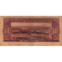 URUGUAY - PICK 37 c - 10 PESOS - L.1939 - SERIE C