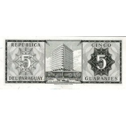 PARAGUAY - PICK 195 b - 5 GUARANIES 1963