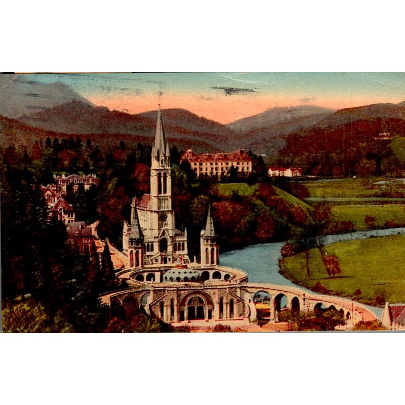 65100 - LOURDES - DIE BASILIKA VON DER BURG AUS GESEHEN