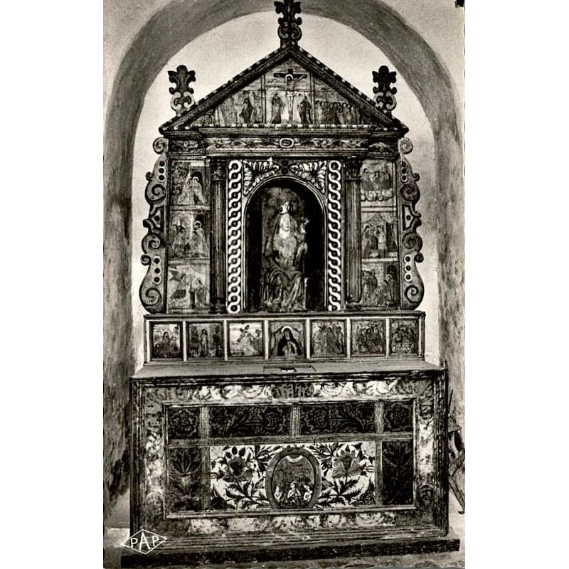 66760 - ANGOUSTRINE - EGLISE SAINT-ANDRE XIIEME SIECLE - RETABLE DE LA VIERGE XIIIEME SIECLE