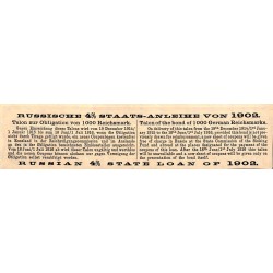 RUSSIE - COUPON D'ACTION - 1902