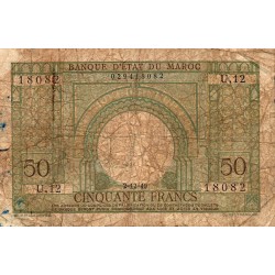 MAROC - PICK 44 - 50 FRANCS - 02/12/1949