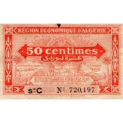 ALGERIE - PICK 97 - REGION ECONOMIQUE - 50 CENTIMES - 31/01/1944 AU 01/03/1949