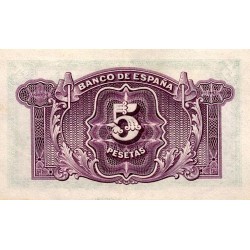 ESPAGNE - PICK 85 a - 5 PESETAS - 1935 (1936)