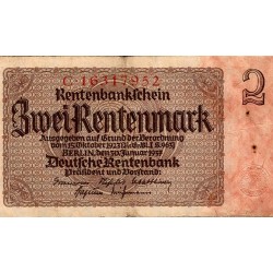 DEUTSCHLAND - PICK 174 b - 2 RENTENMARK - 30/01/1937