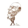 MODERN POSTCARD - CARICATURE - FRANCOIS MITERRAND - DRAWING BY GUS