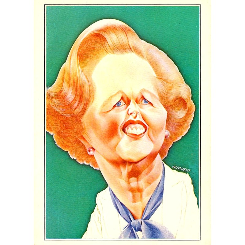 CARTE POSTALE MODERNE - CARICATURE - MARGARET THATCHER -  'LES GRANDES GUEULES' - 12