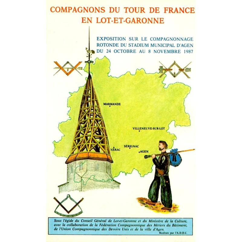 FREEMASONRY - COMPANION OF THE TOUR DE FRANCE - EXHIBITION - 1987